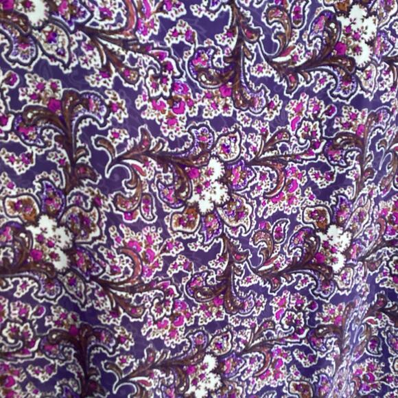 Perry Walker Collective Silk Blend Purple Pink Paisley Shift Maxi Dress 1 S - Picture 6 of 7